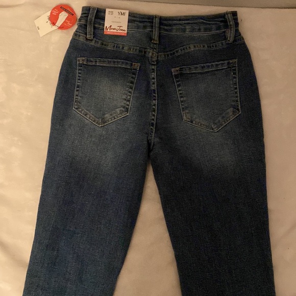 Dark blue distressed mom jeans - Picture 10 of 12